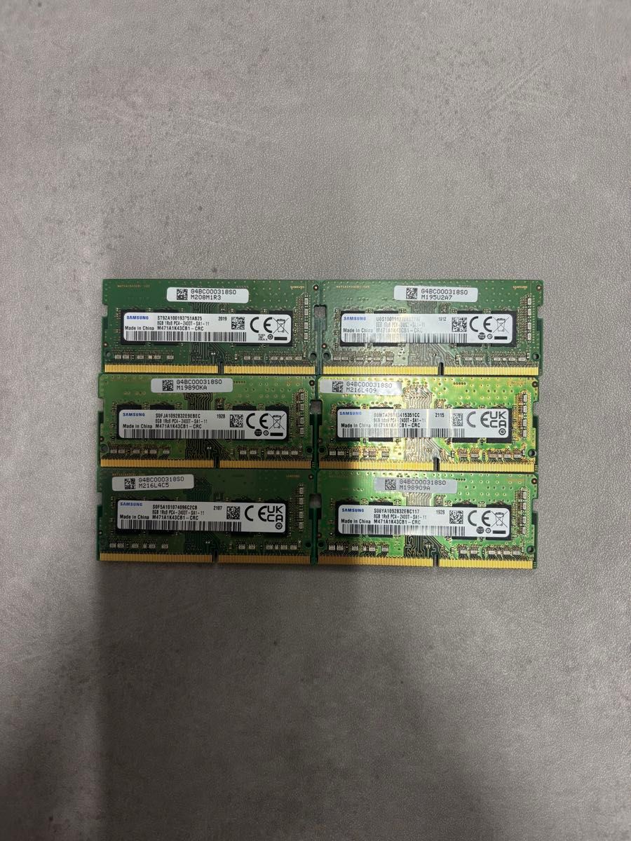 6枚セット】SAMSUNG DDR4 PC4-2400T 8GB｜Yahoo!フリマ（旧PayPayフリマ）