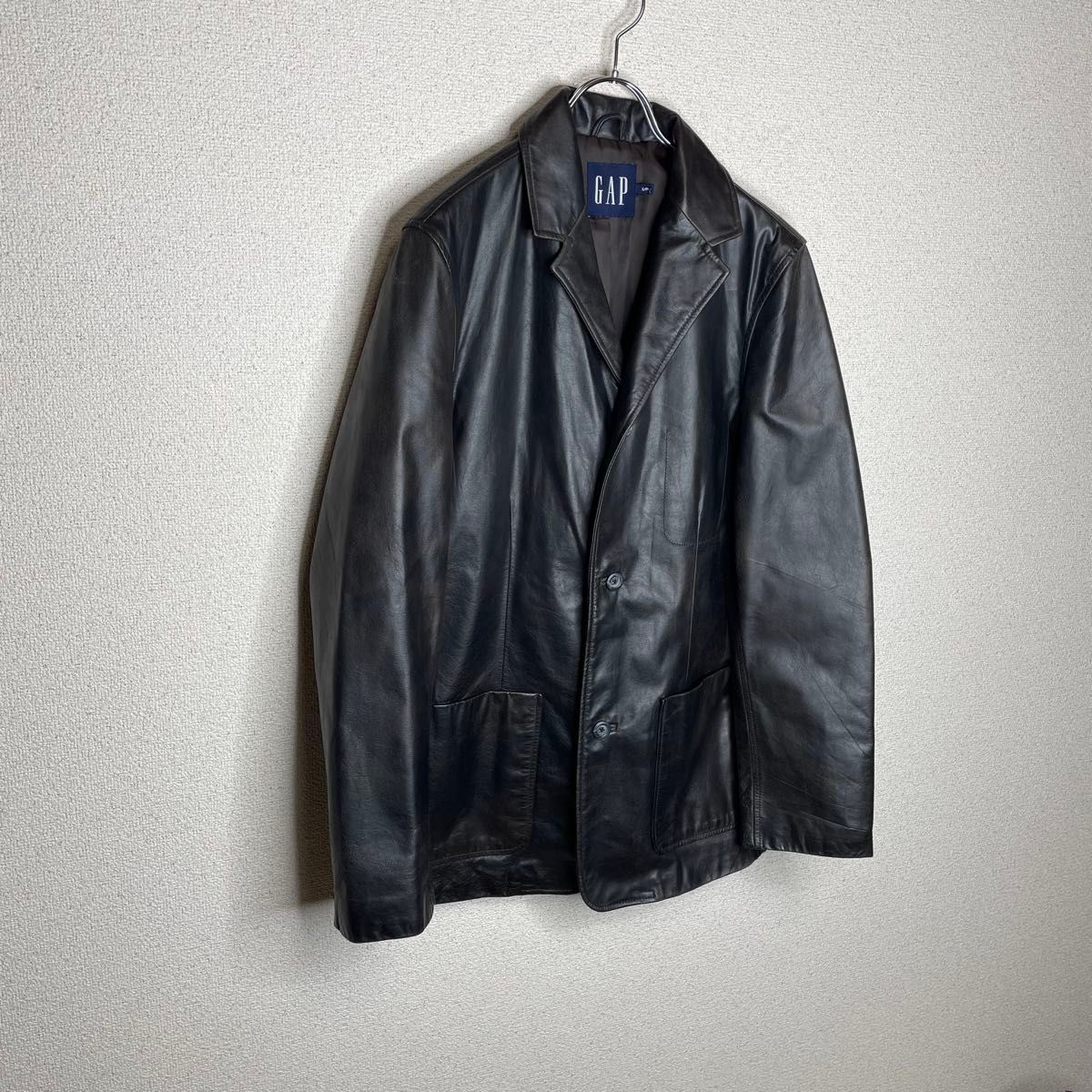 OLD GAP 本革レザージャケット Faded Black 90s 野村訓市 牛革 レザー