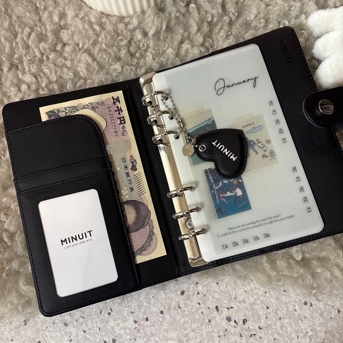 韓国限定 ミヌイットバインダー/A6サイズ/BLACK｜Yahoo!フリマ（旧