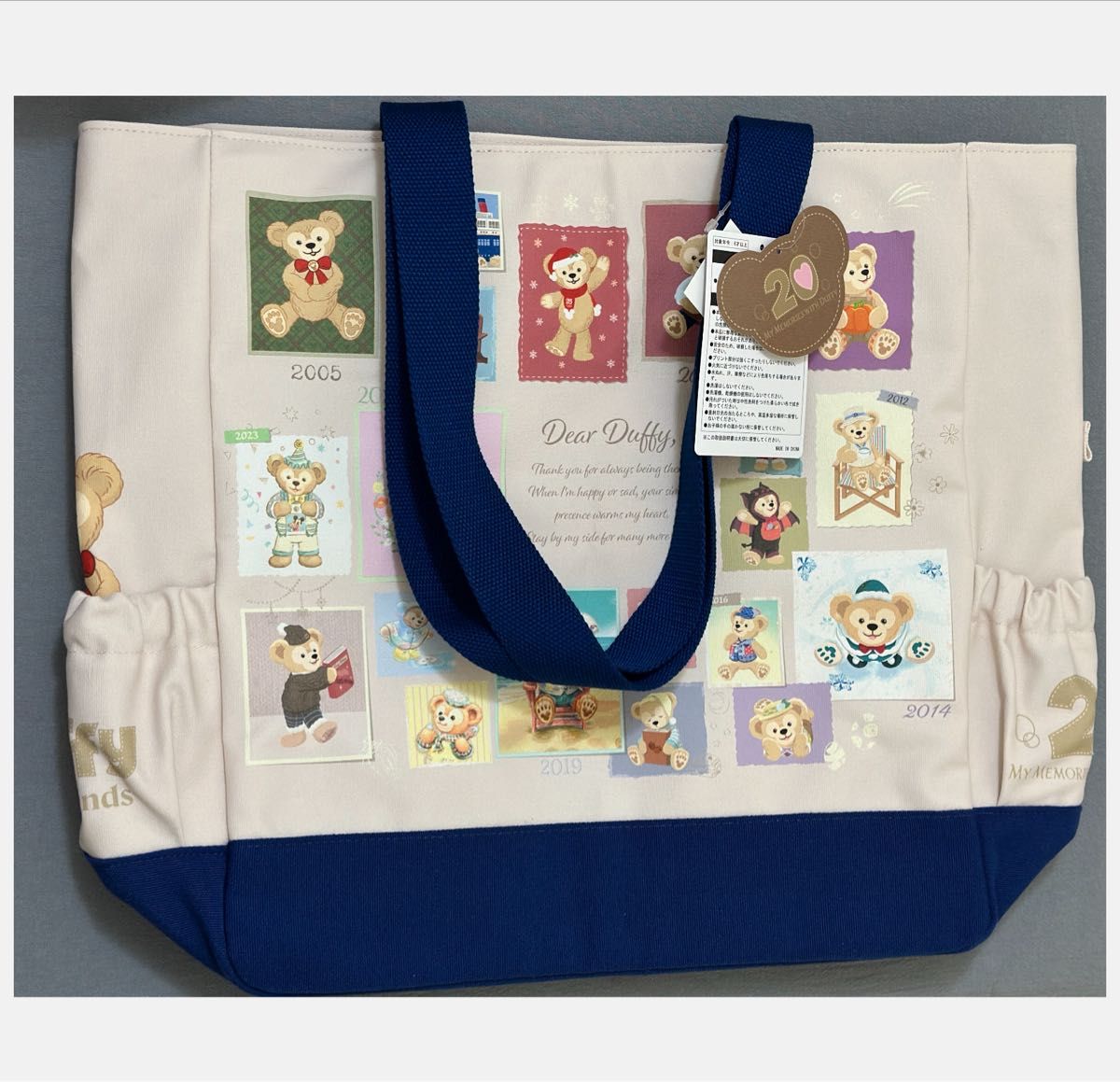 ダッフィー 20周年 トートバッグ ショッピングバッグ ディズニーシー