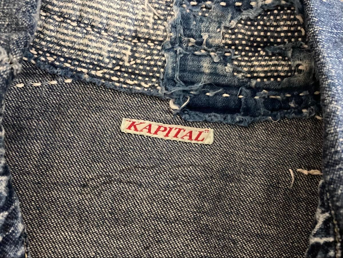 KAPITAL KOUNTRY BORO 刺し子 パッチワーク デニム シャツ キャピタル