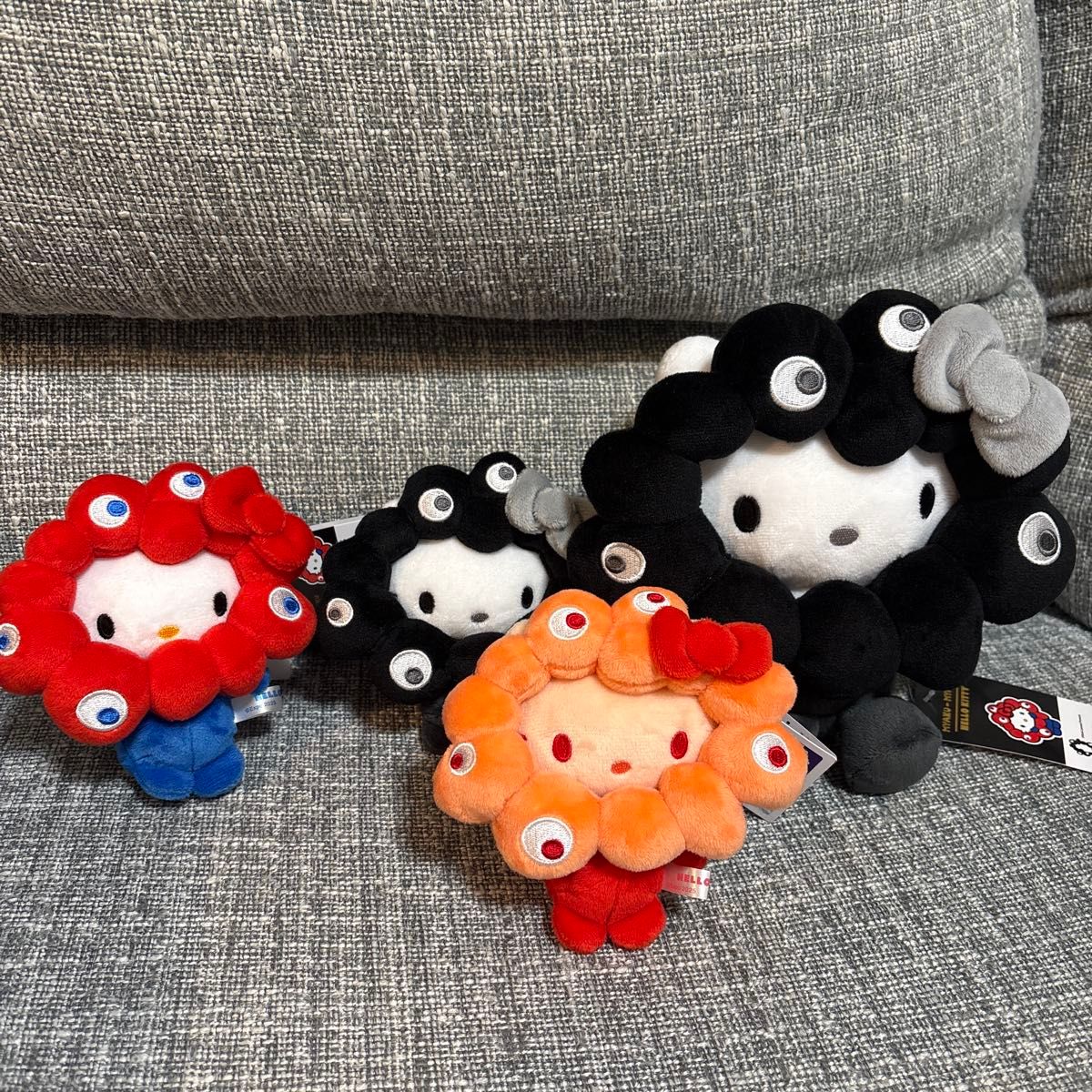 推しカラー 黒ミャク サンリオ キティー ぬいぐるみ 4点セット BC M