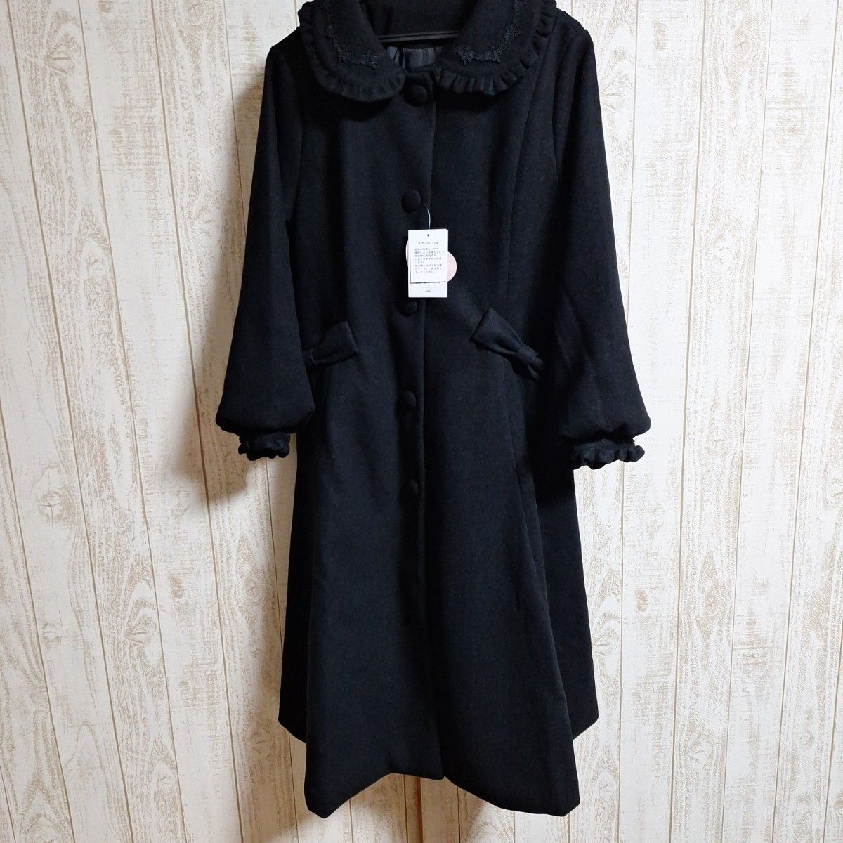 レディース 青木美沙子 しまみさ ロングコート LL ブラック しまむら