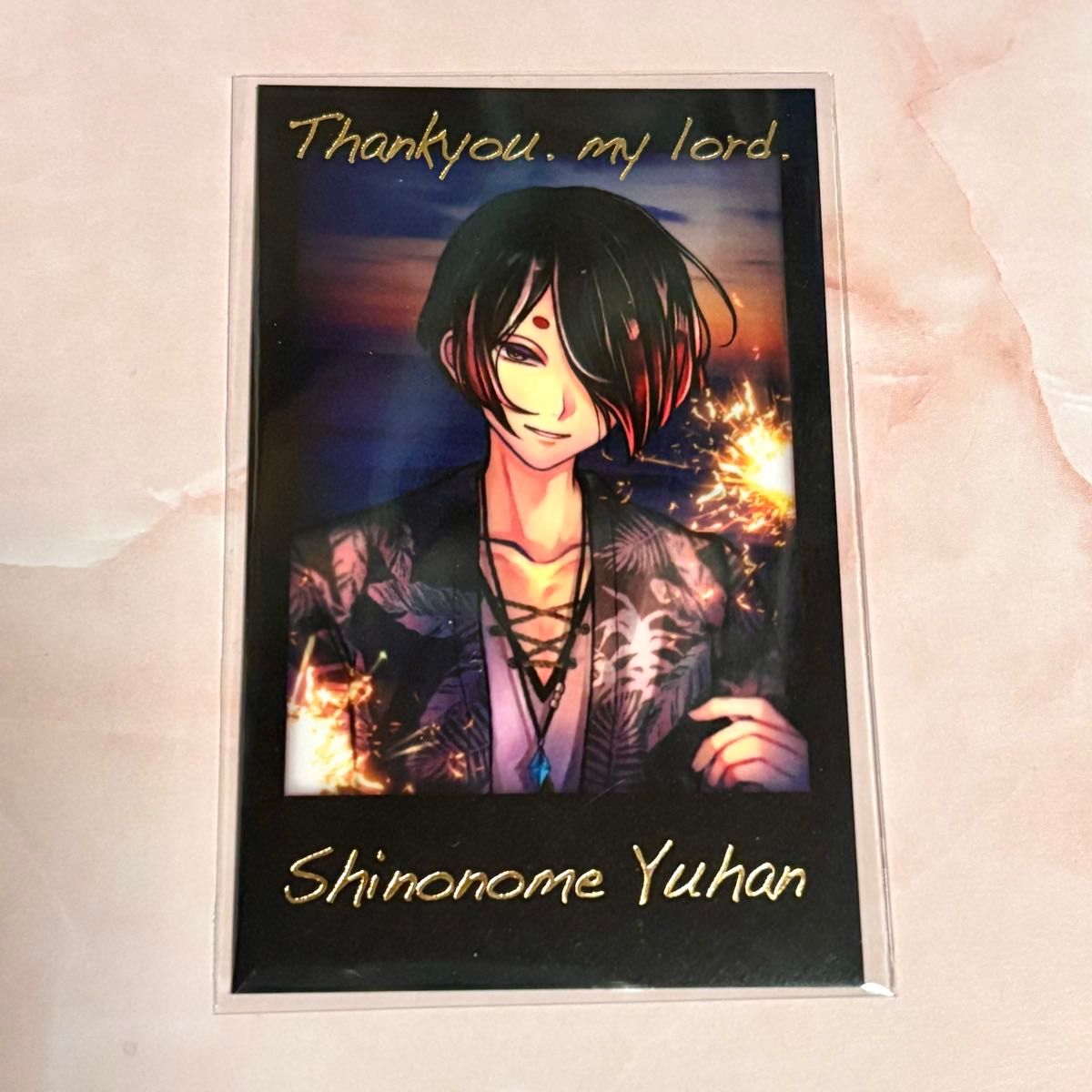 あくねこ ユーハン 夏の思い出チェキ風カード 箔押し(レア) 悪魔執事と