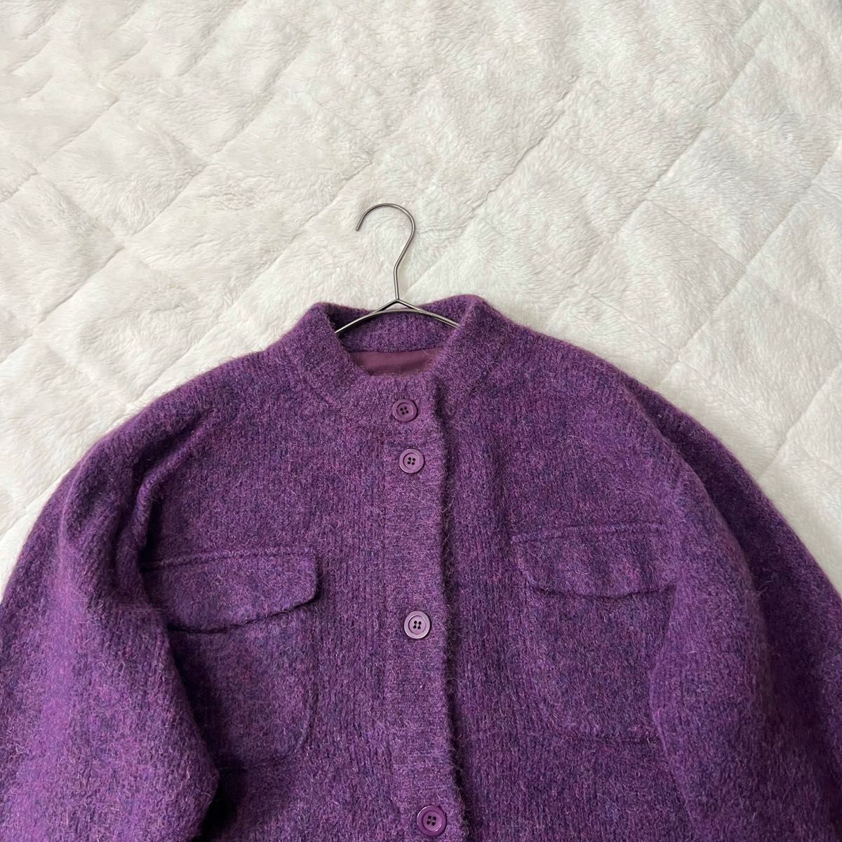 Ameriアメリヴィンテージ ポケットディテールニットカーディガン