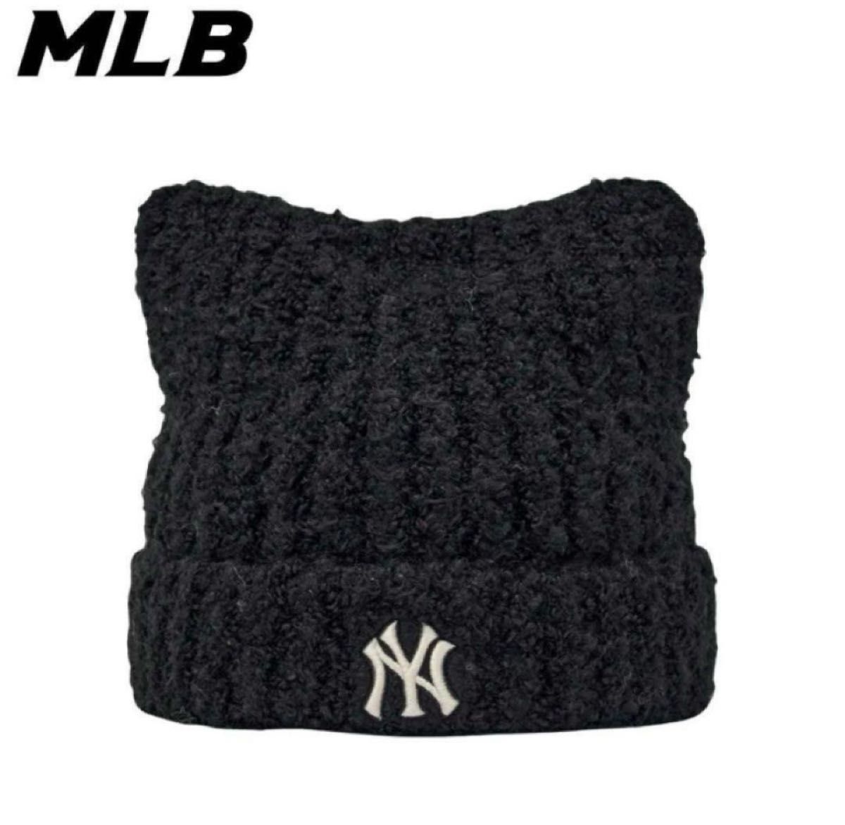 MLBビーニー 猫耳 ブラック 韓国 aespaカリナ着用｜Yahoo!フリマ（旧