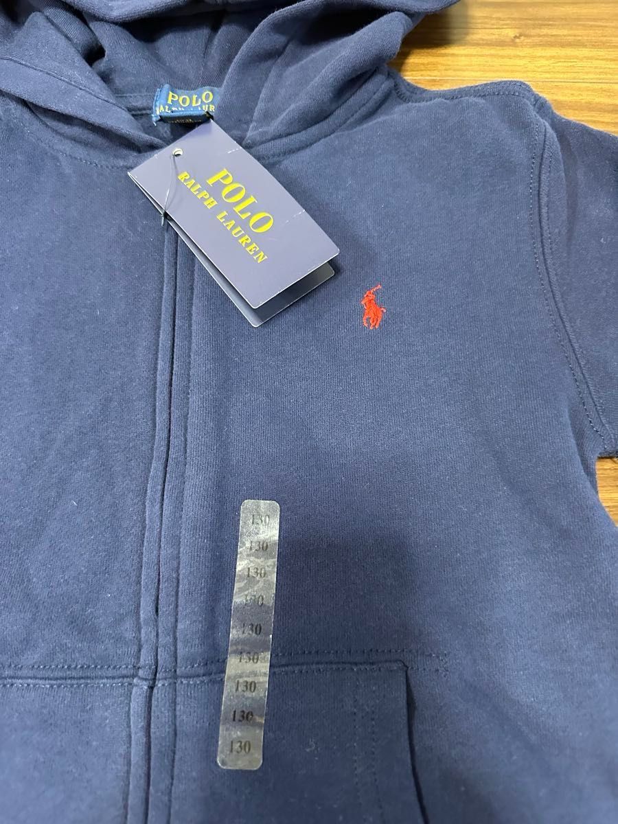 ラルフローレンパーカー 新品タグ付 裏起毛スエットネイビー 国内購入