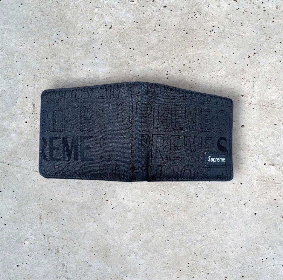 supreme 二つ折り財布 黒 シュプリーム ブラック｜Yahoo!フリマ（旧