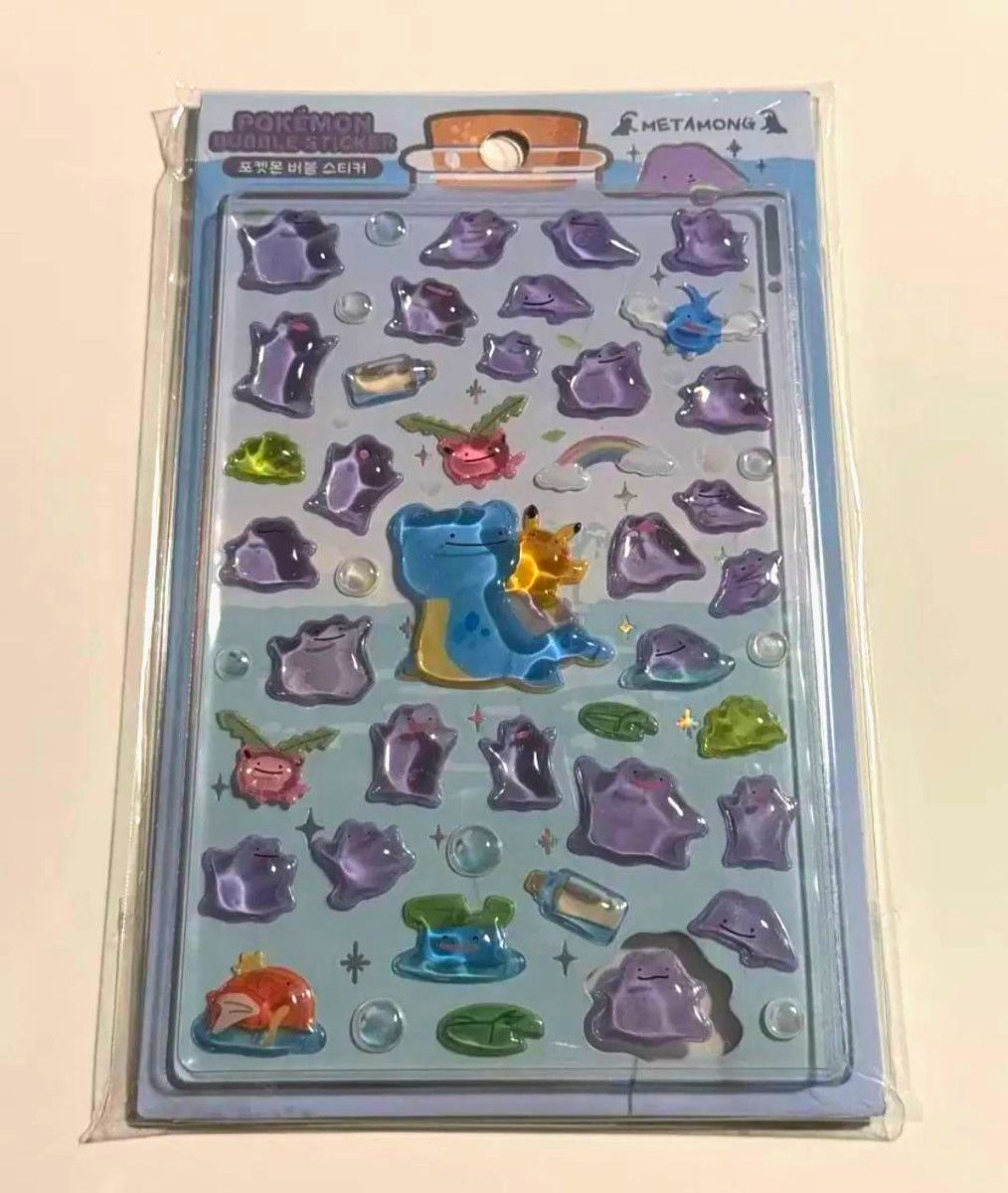 韓国限定 ポケモン メタモン ボンボンドロップ風シール ポップアップ