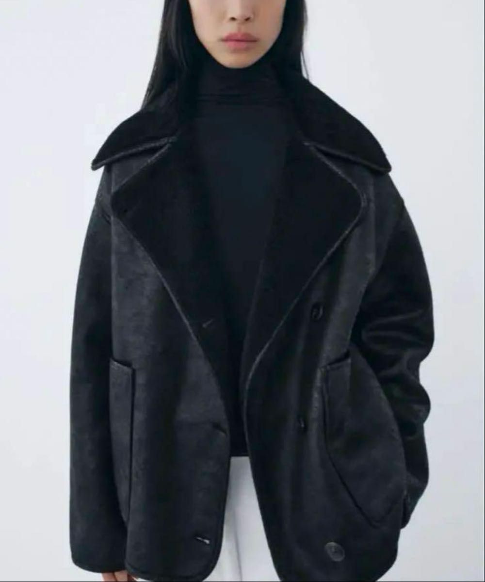 ZARA ザラ ZWコレクション リバーシブルジャケット S ムートンコート