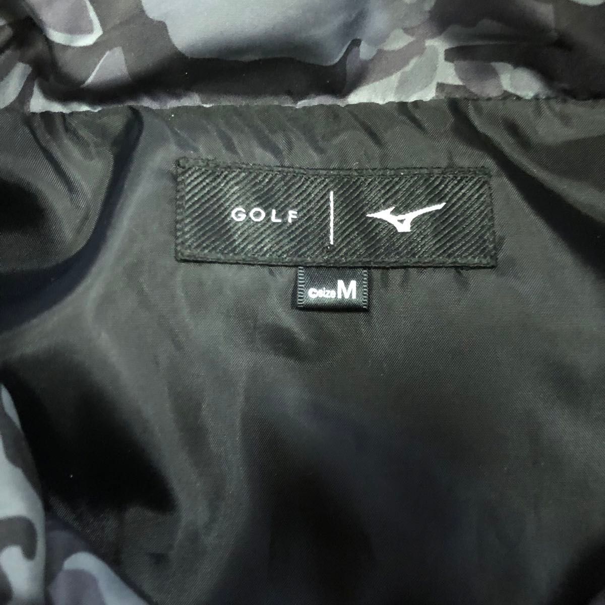 美品 ミズノ 中綿ジャケット ゴルフウェア メンズM 迷彩柄 ブレス