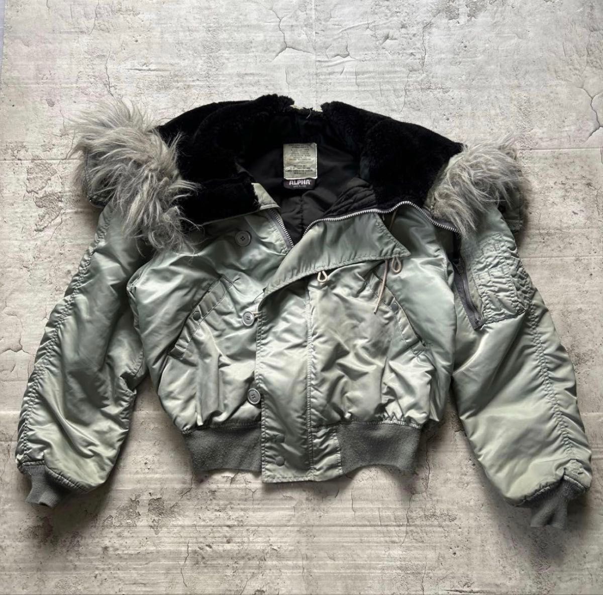 旧タグ 80年代 Alpha n-2b シルバー USA製 平成 y2k フライト