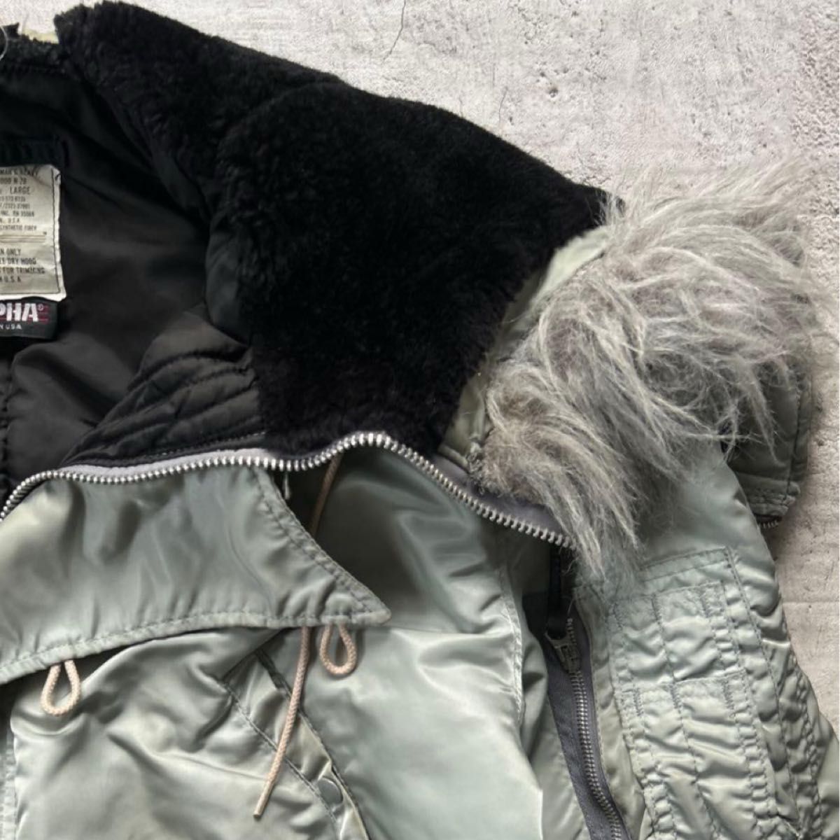 旧タグ 80年代 Alpha n-2b シルバー USA製 平成 y2k フライト