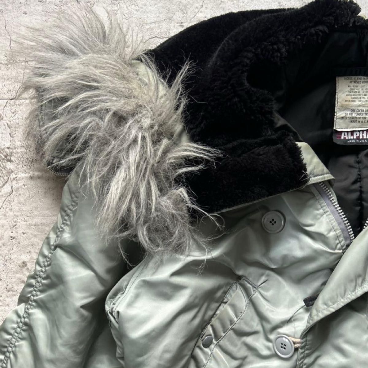 旧タグ 80年代 Alpha n-2b シルバー USA製 平成 y2k フライト