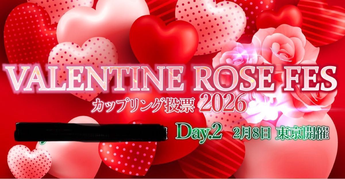 2/8 サーチケ1枚 Valentine Rose Fes 赤ブー 東京ビッグサイト 同人