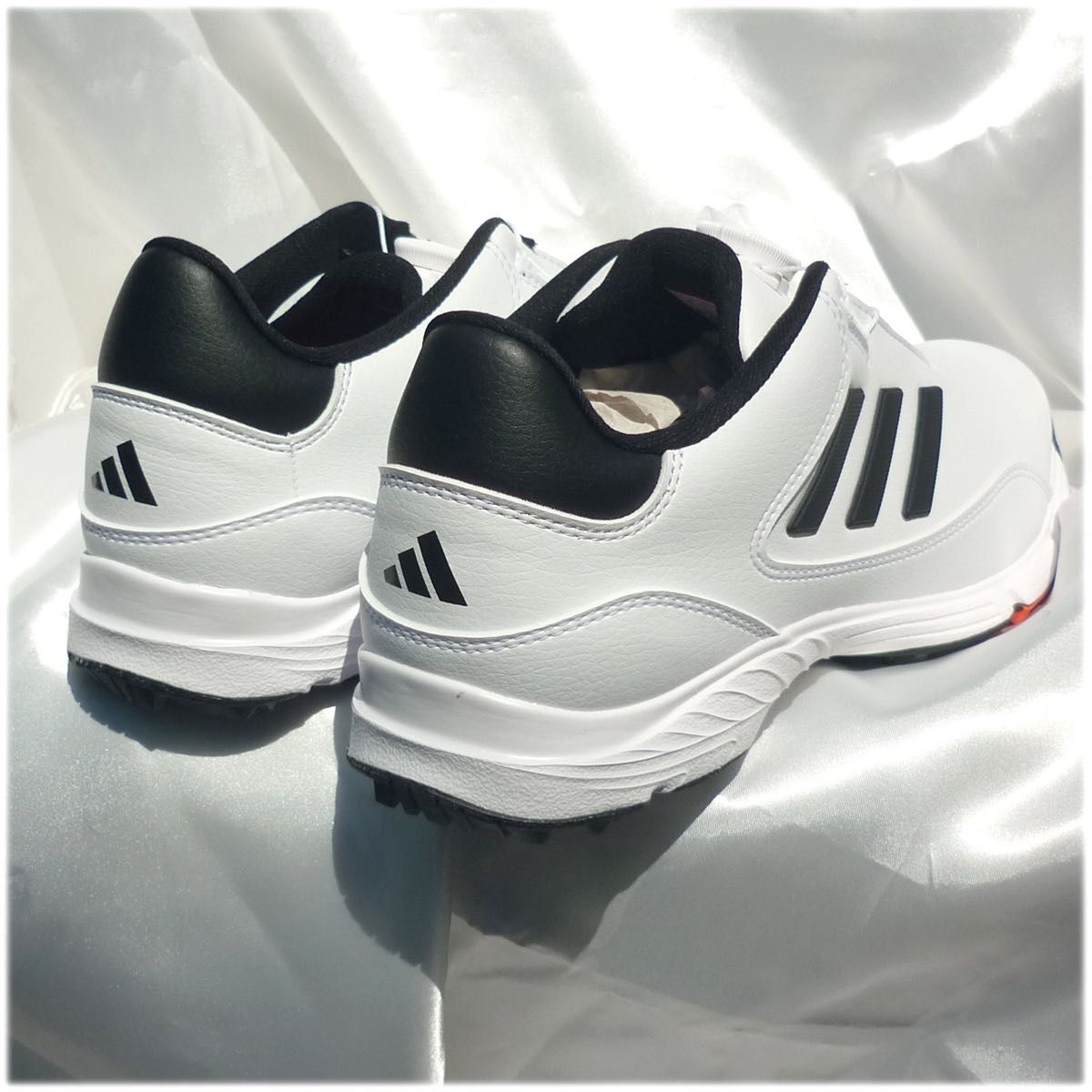 新品27cm アディダスゴルフ adidasGOLF 白LITE MAX BOA 24 ダイヤル式