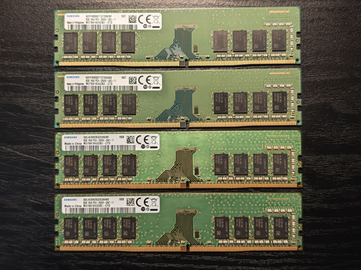 SAMSUNG DDR4 8GB PC4 2666V メモリ 4枚 合計32GB｜Yahoo!フリマ（旧