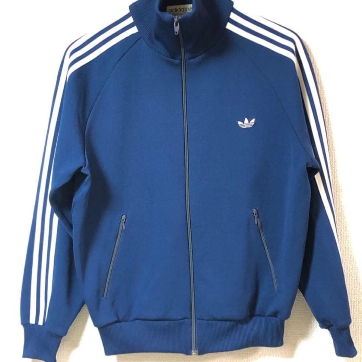 アディダス adidas デサント製 トラックジャケット ジャージ 80s