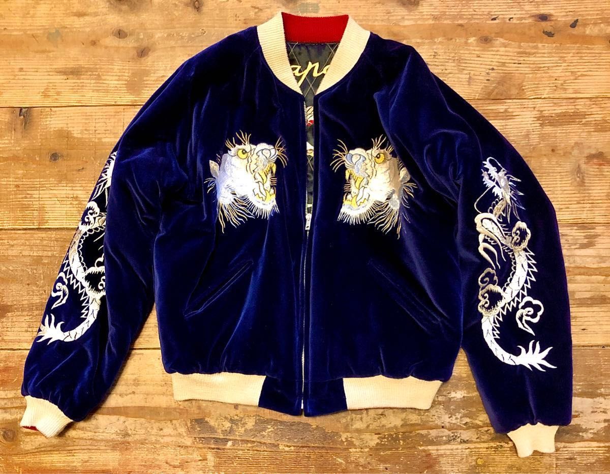 Mサイズ テーラー東洋 別珍 スカジャン 白虎 M品番18427 TIGER HEAD