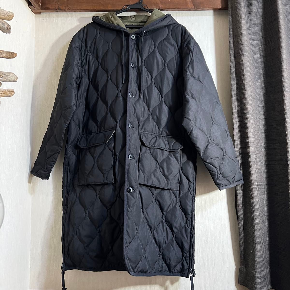 TAIION タイオンミリタリー フード ダウンコート Mサイズ ブラック