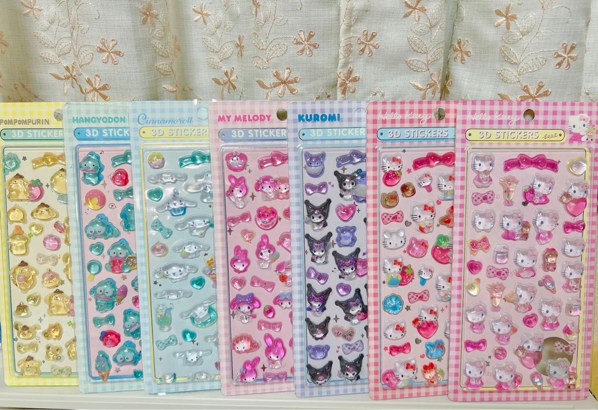 サンリオ ボンボンドロップシール 第二弾 新作 7枚まとめ売り｜Yahoo