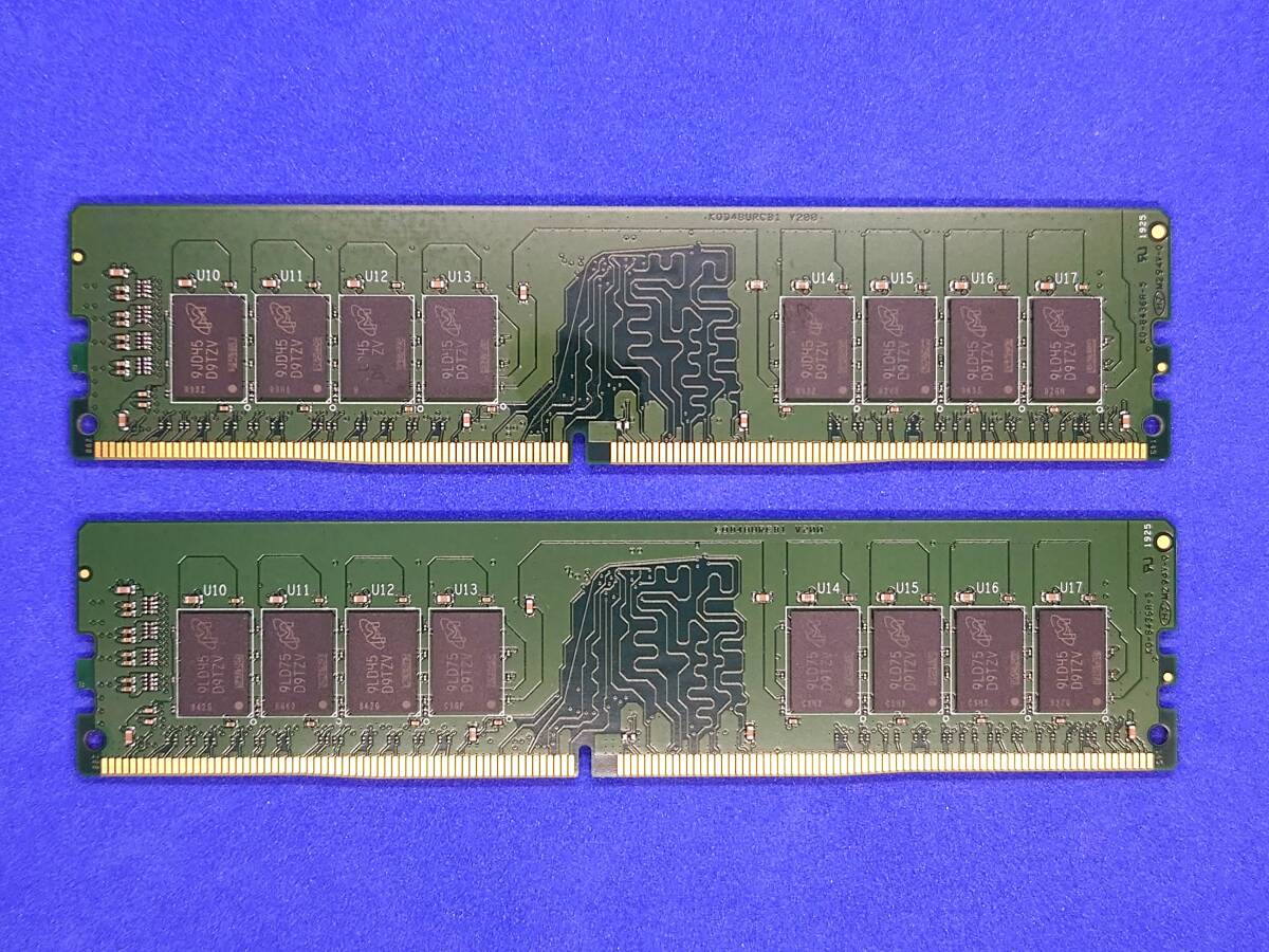 動作確認済】メモリ Crucial製 DDR4 2666 16GB×2枚 デスクトップ用