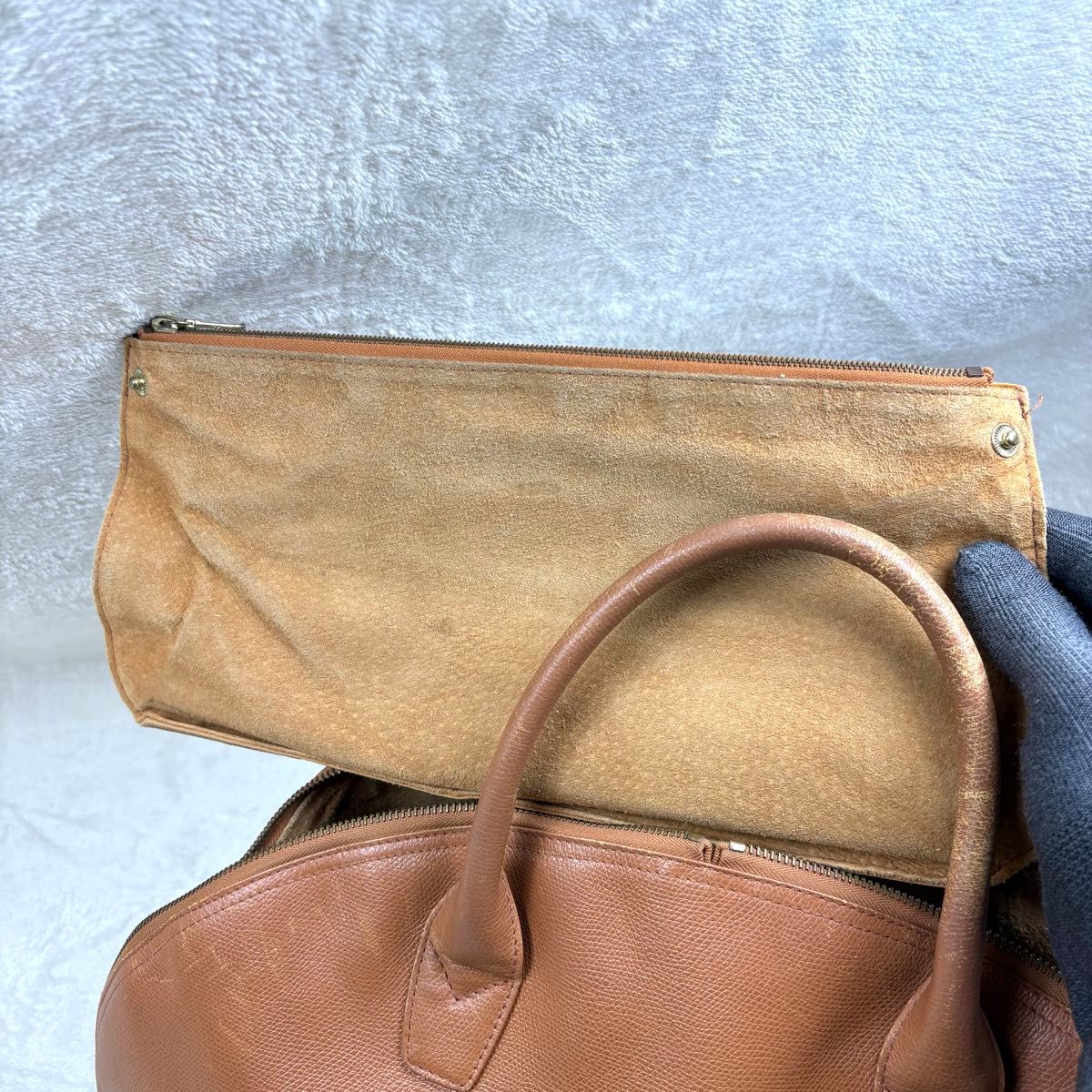 MCM エムシーエム ボストンバッグ ハンドバッグ ブラウン レザー