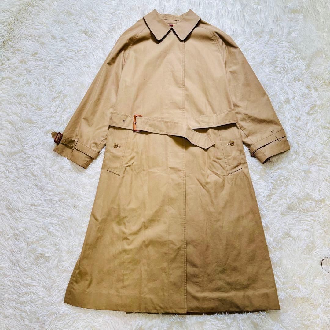 一枚袖】ビンテージ バーバリーズ ステンカラーコート M ノバチェック