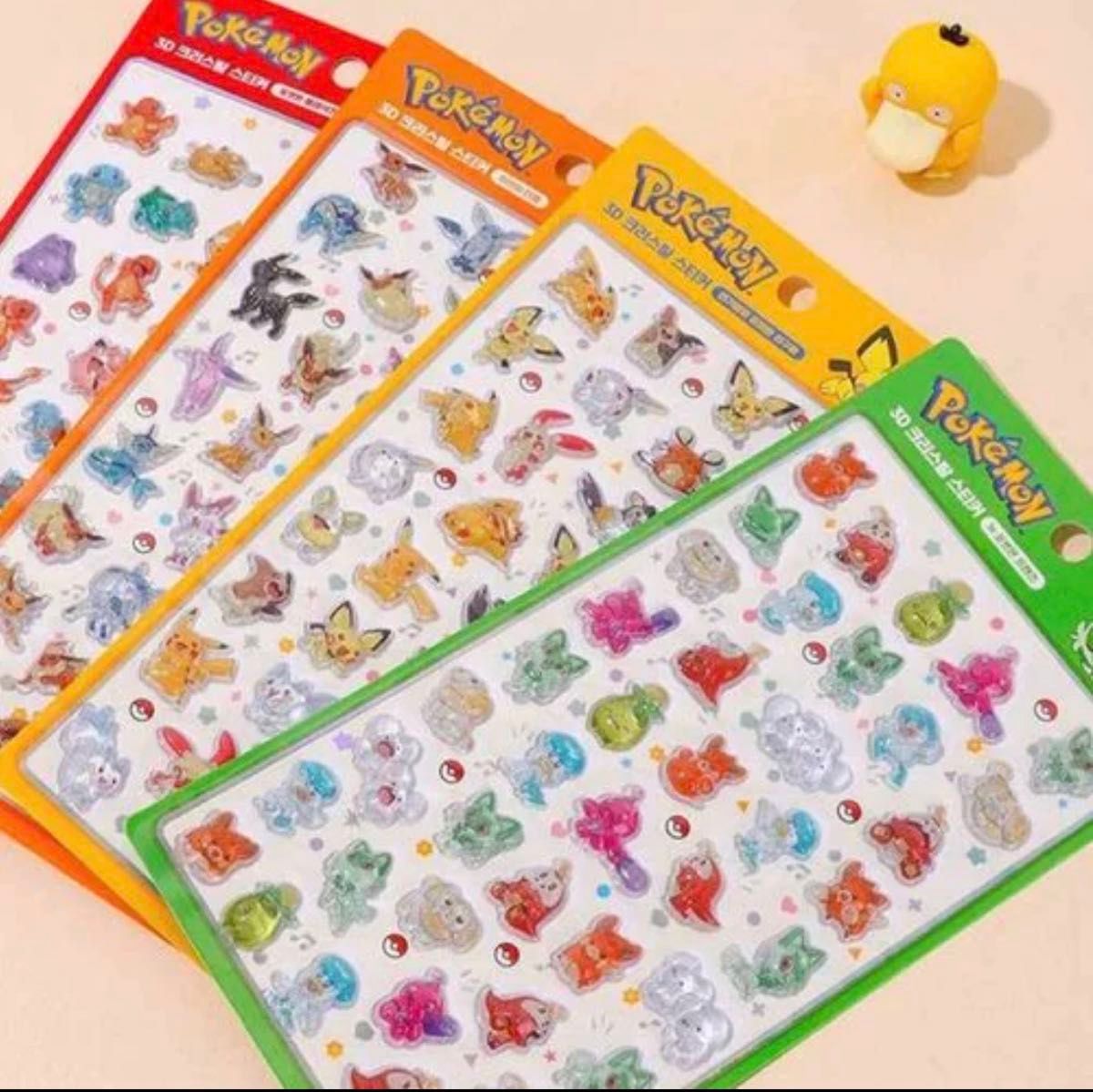 韓国限定ポケモン 3Dクリスタルステッカー4枚セット｜Yahoo!フリマ（旧