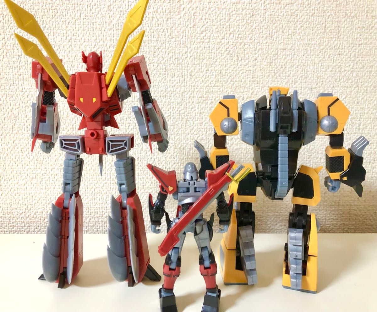 スーパーミニプラ 忍者戦士 飛影 黒獅子 鳳雷鷹 三体セット 組立済