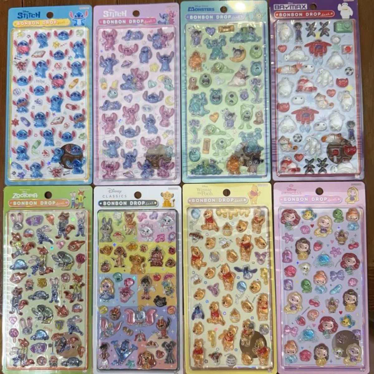 正規品】ボンボンドロップシール ディズニー第二弾 コンプリート 8種
