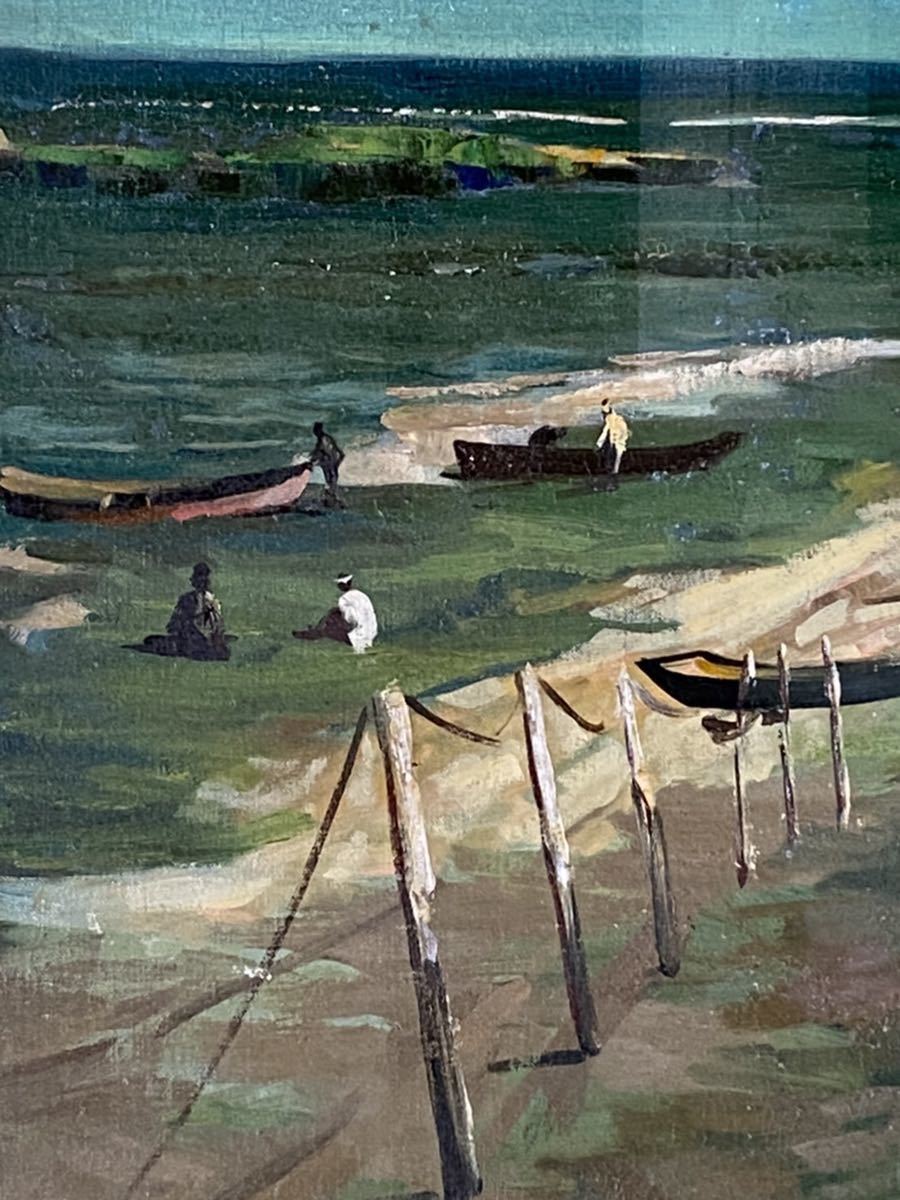 Yahoo!オークション - 与那覇朝大 大作油絵 沖縄美術界の巨匠 風景画