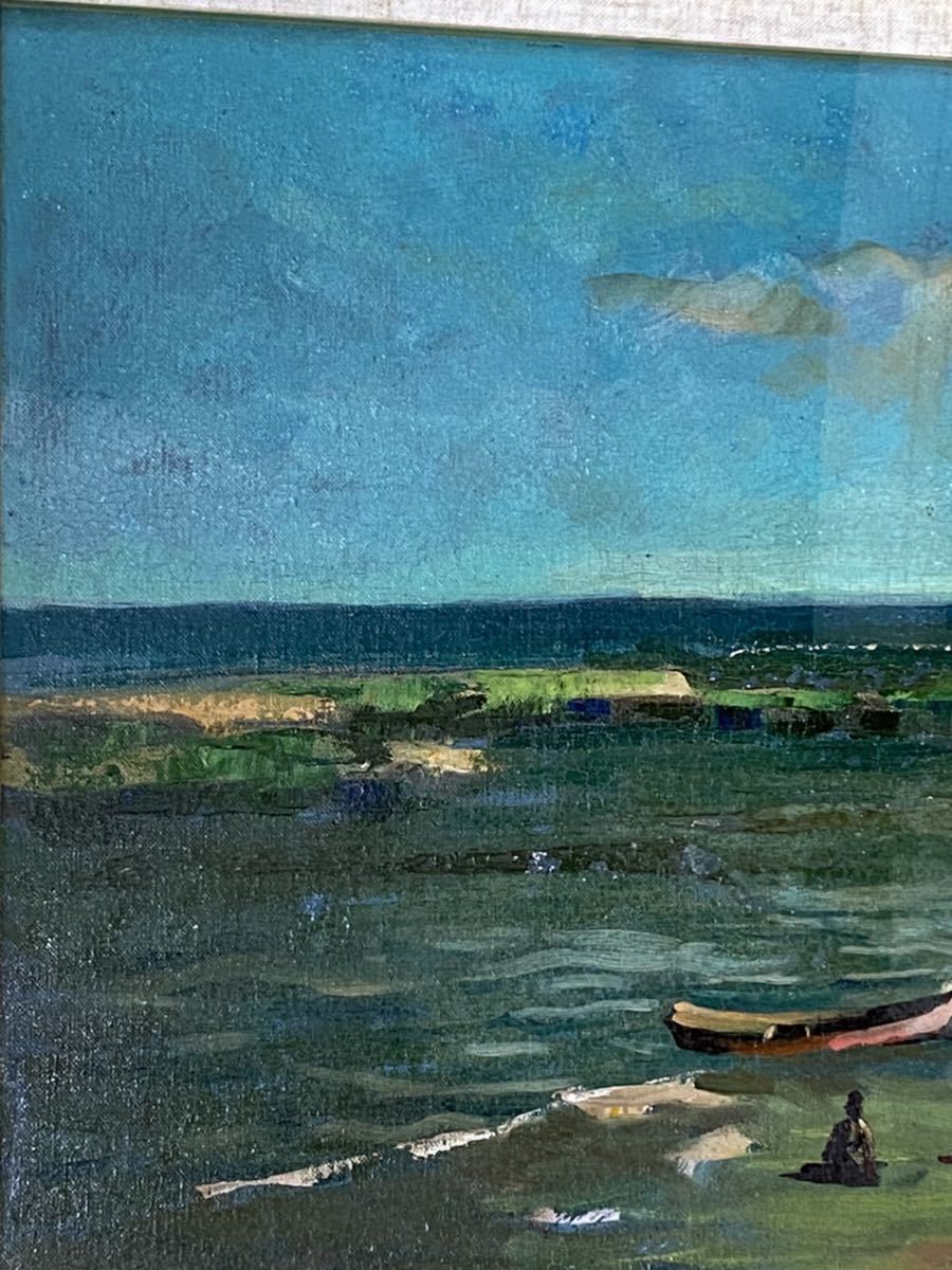 Yahoo!オークション - 与那覇朝大 大作油絵 沖縄美術界の巨匠 風景画