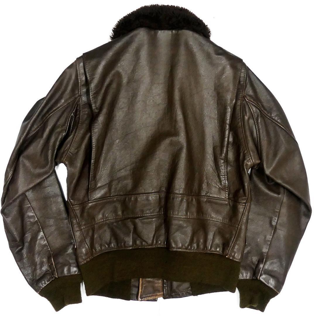 即決 Schott メンズM レザーフライトジャケット G-1 ショット 38 茶
