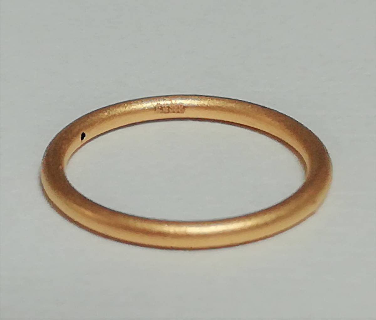 10号 純金 指輪 K24 イエローゴールド マット 足金999 Au999 鑑定書