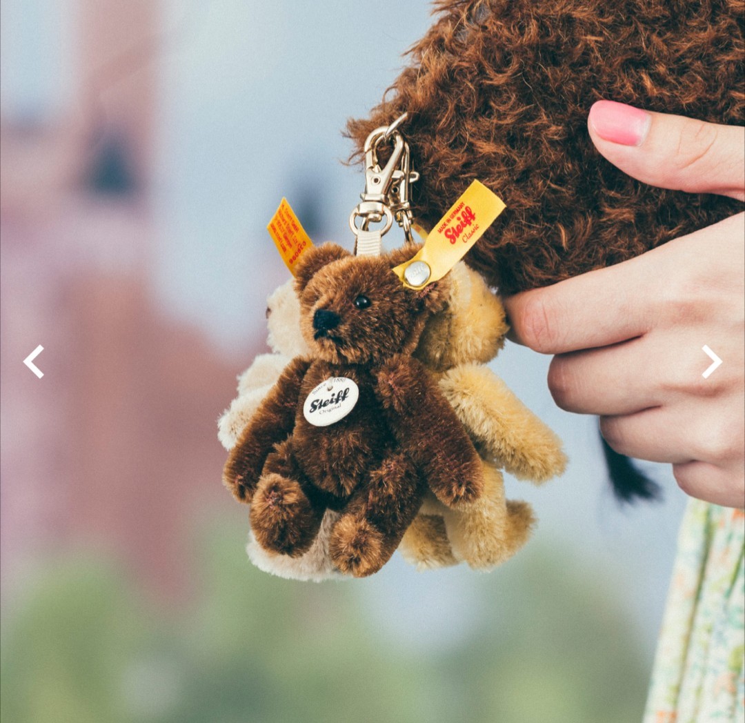 シュタイフ×ほぼ日 テディベアのキーリング【ビスケット】｜Yahoo