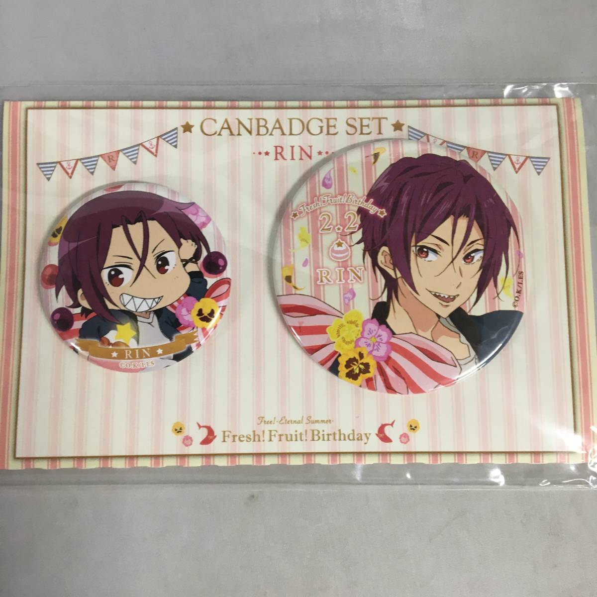 Free! シリーズ Hopeful Birthday 缶バッジ 松岡凛 6点 Free! Hopeful