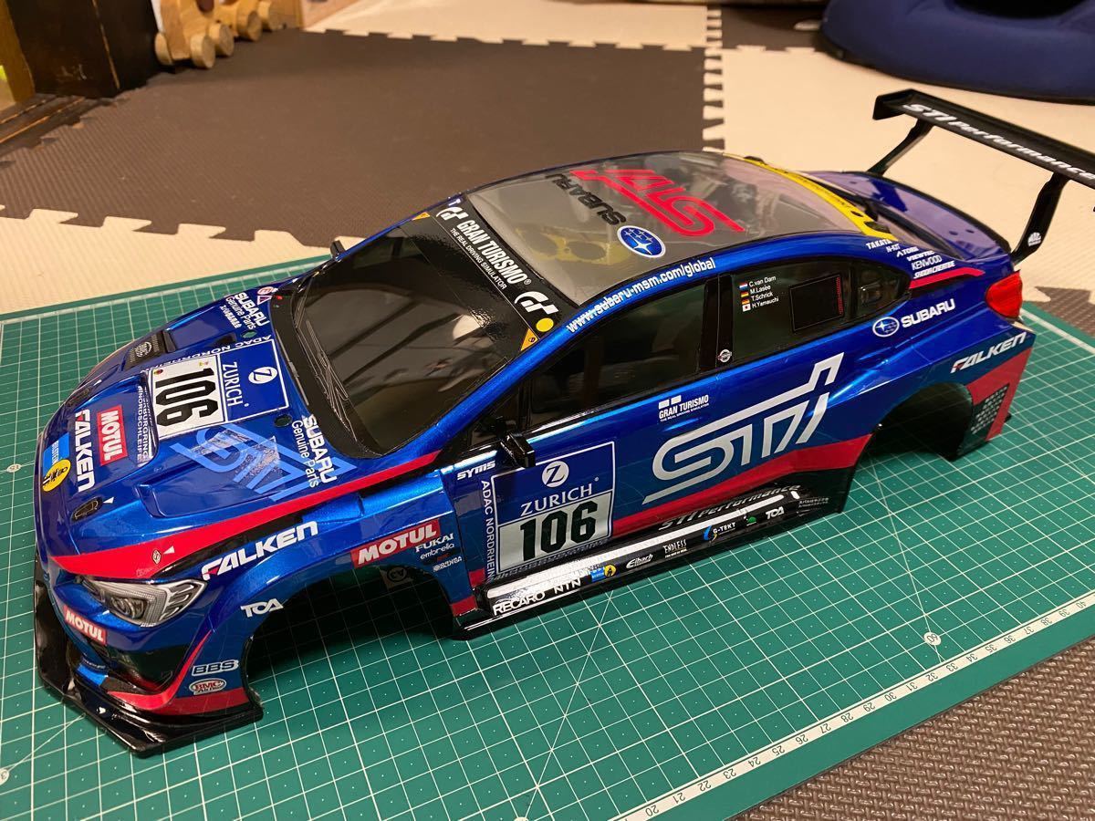 塗装済み タミヤ SP 1593 1/10 RC SUBARU WRX STI NBR チャレンジ