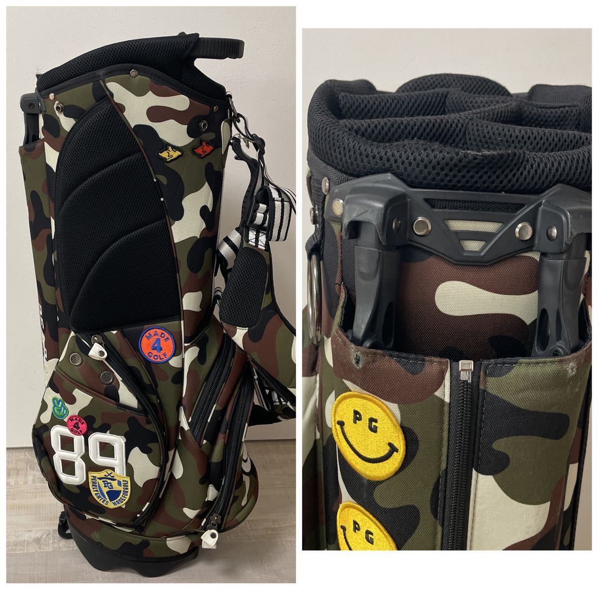 パーリーゲイツ キャディバッグ スタンド ワッペンカモ 迷彩｜Yahoo