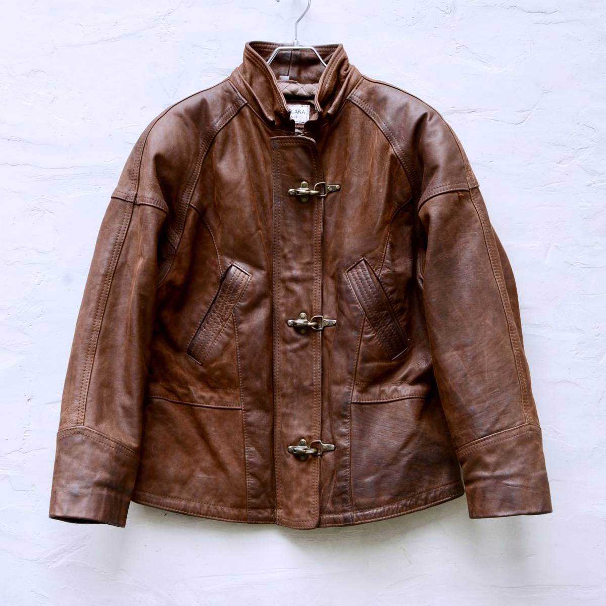 デザイン ユーロ ビンテージ ファイヤーマン オイルド レザー