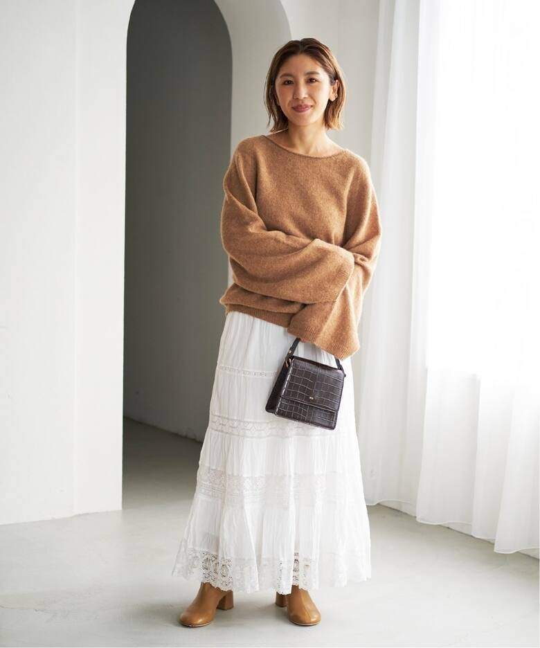 Plage【プラージュ】 Baby Alpaca ラグランプルオーバー 新品 キャメル