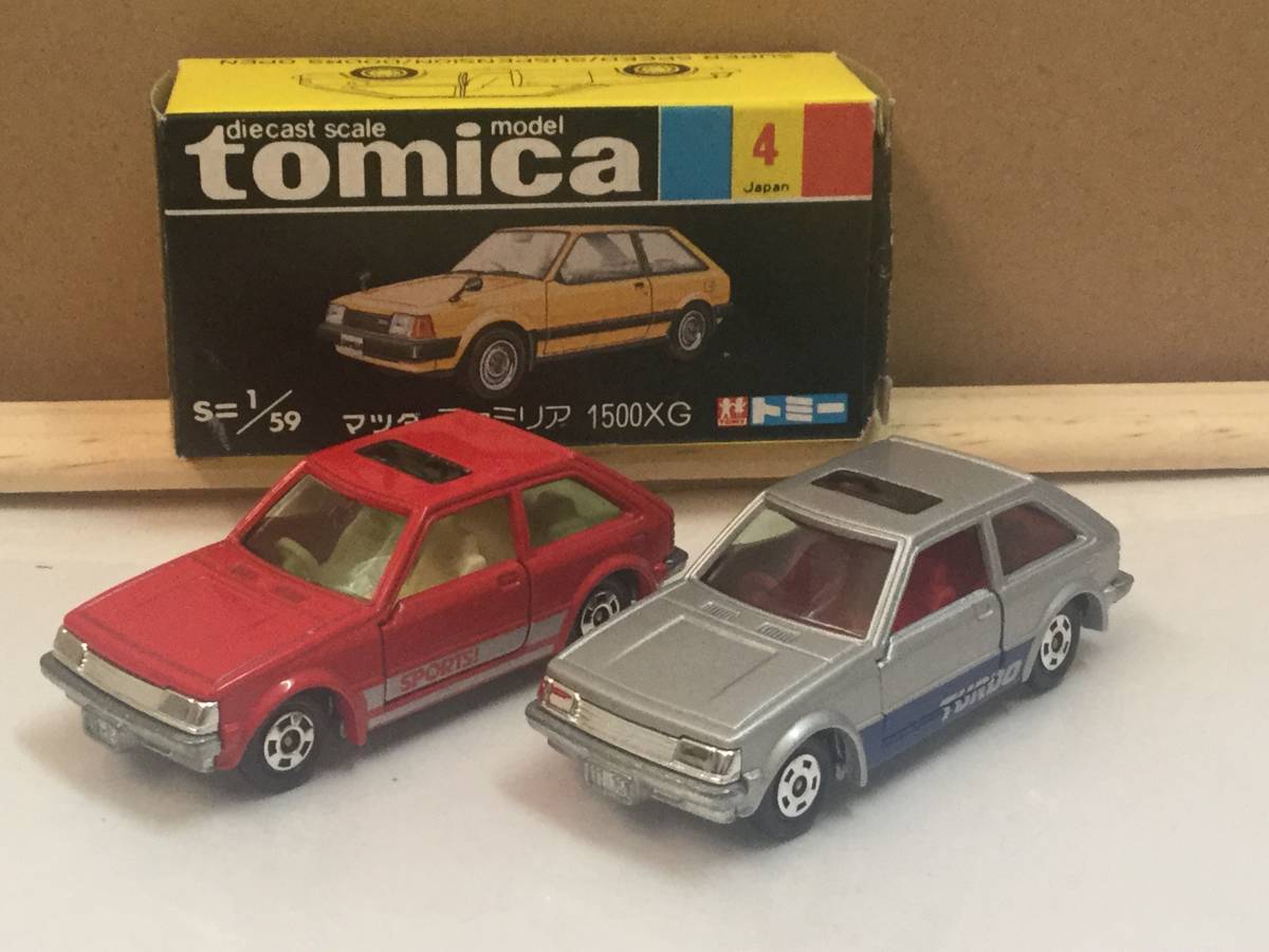 Yahoo!オークション - トミカ 黒箱 マツダ ファミリア1500 XG 2Ver. 日