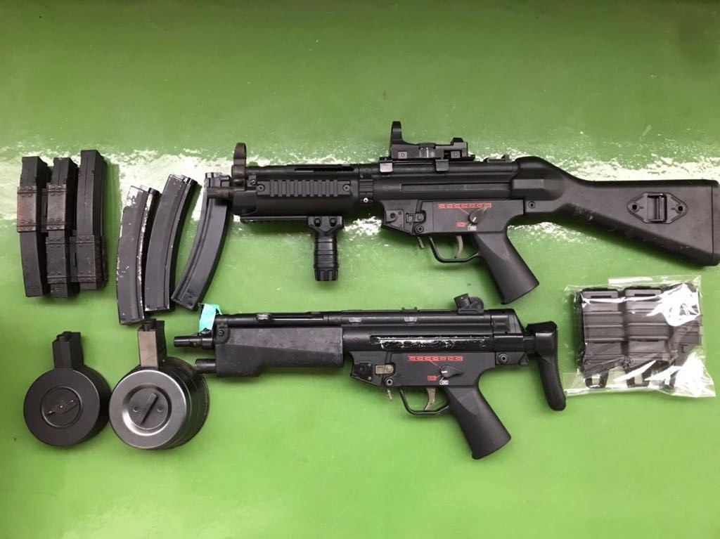 Yahoo!オークション - 東京マルイ H&K MP5 電動ガン 二丁 cyma レール