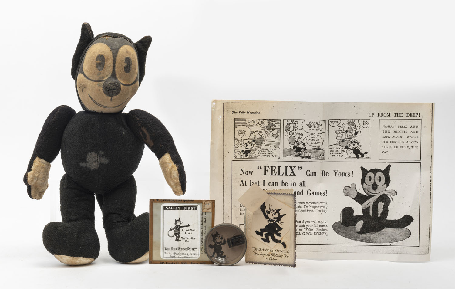 FELIX THE CAT : vintage selection with late 1940s well-loved
