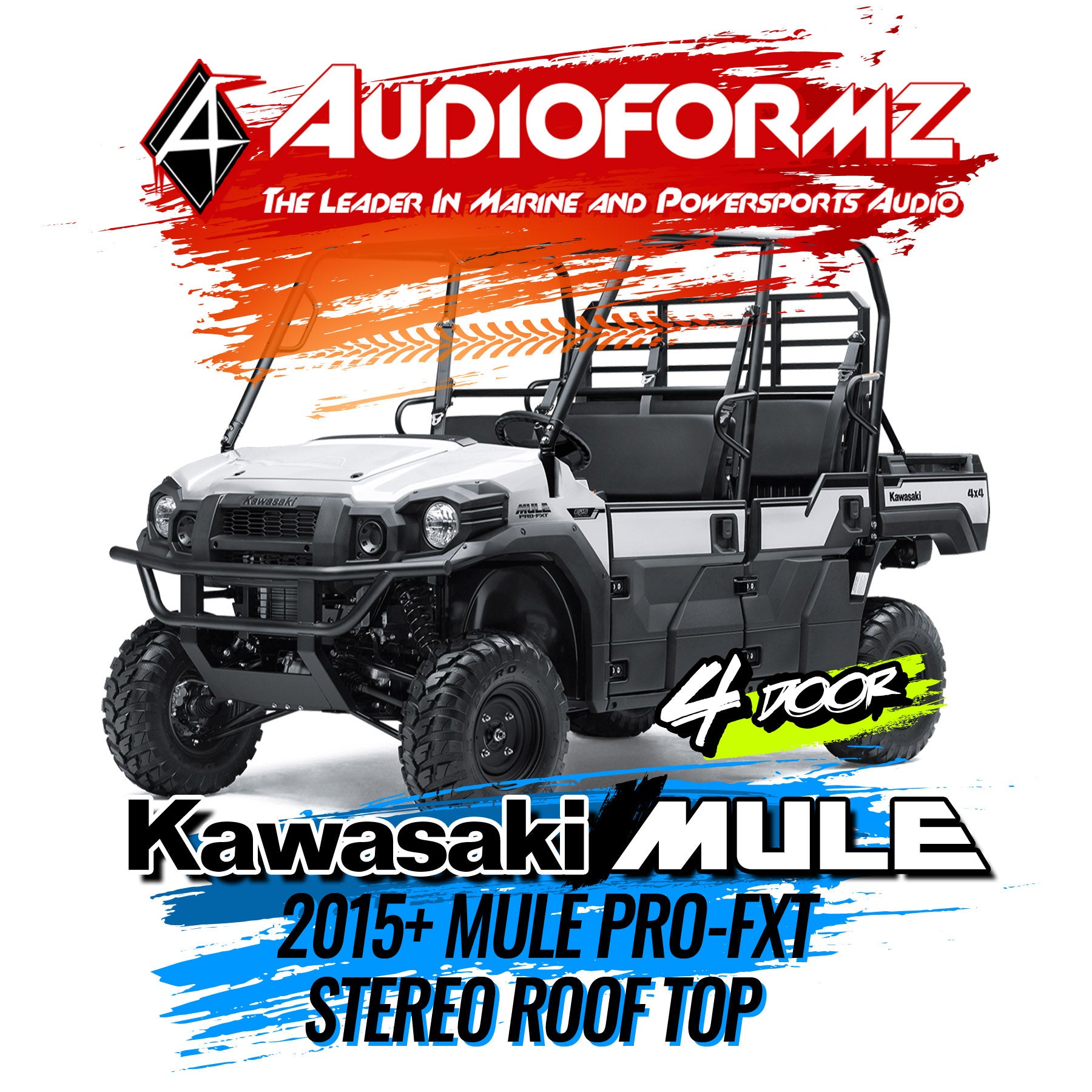 2015+ Kawasaki Mule Pro-FXT Stereo Tops (4-Door) – AudioFormz
