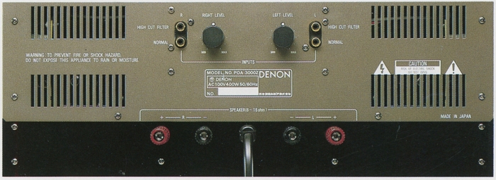DENON POA-3000Zの仕様 デノン/デンオン