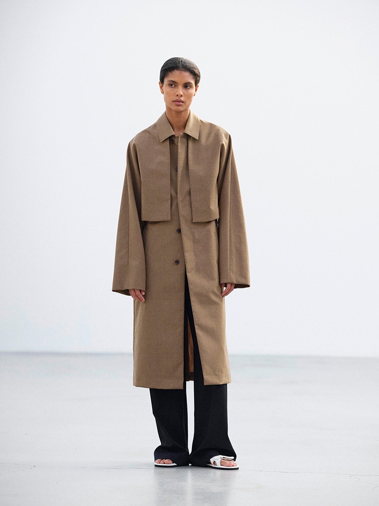 LIGHT WOOL MAX GABARDINE COAT - AURALEE Official Website