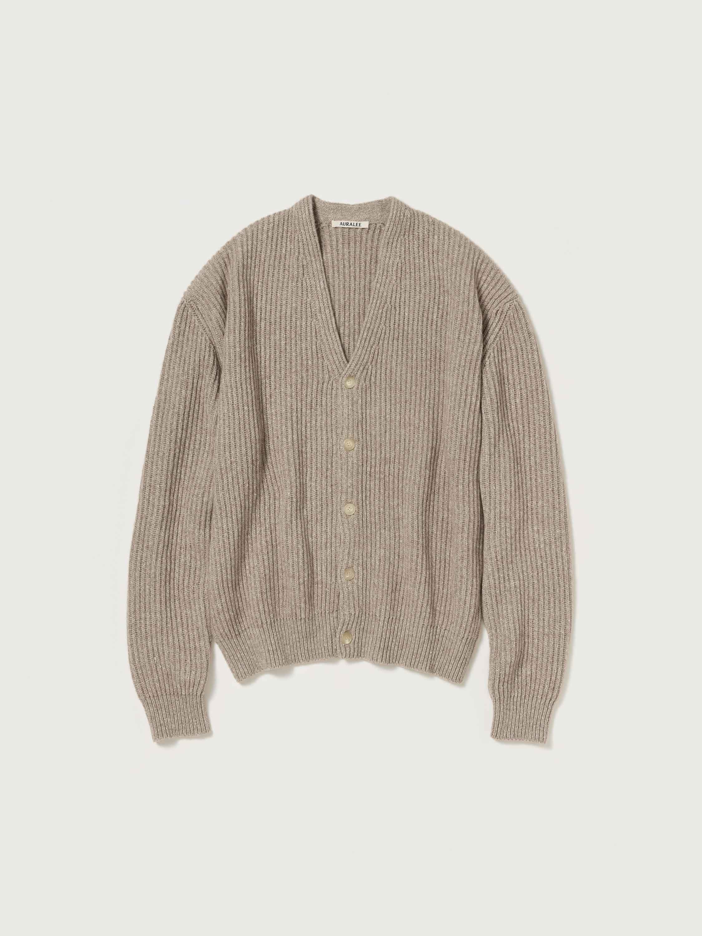 CASHMERE SILK MELANGE KNIT CARDIGAN - AURALEE Official Website