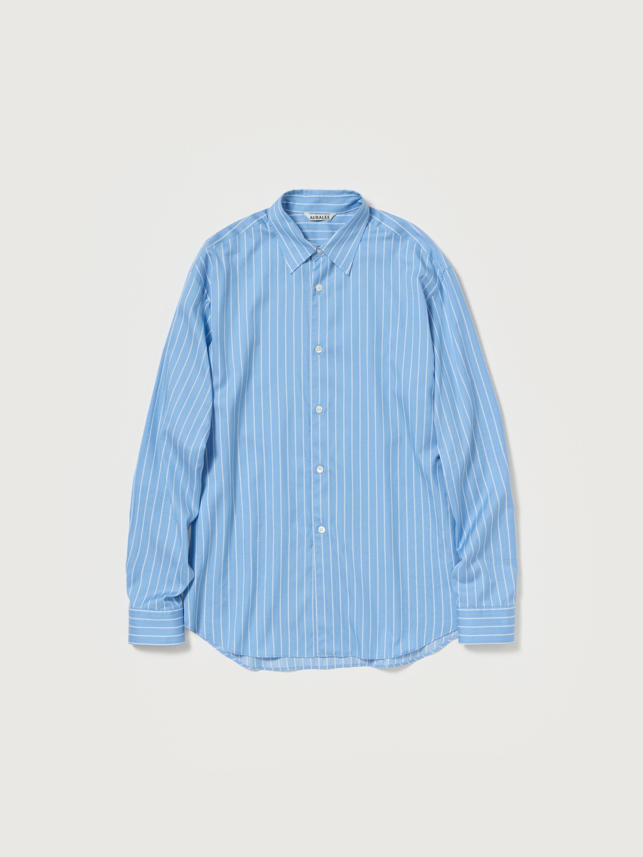 COTTON SILK STRIPE SHIRT - AURALEE Official Website