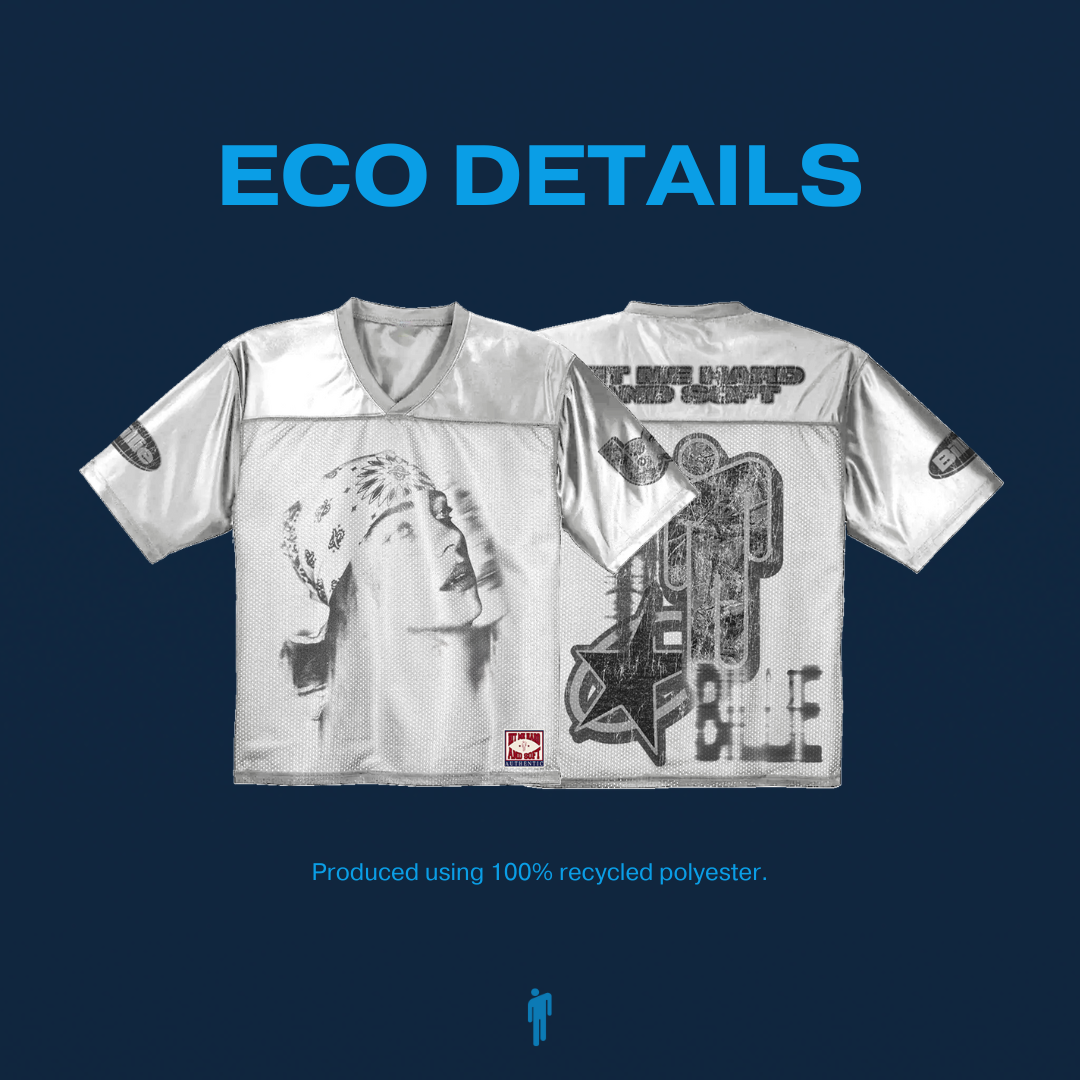 Billie Bandana White Football Jersey| Billie Eilish Official AU